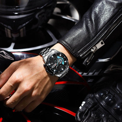 Curren Chrono-Master Steel Fusion Watch ( Free Box)